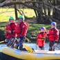 White Water Rafting in Perthshire Family standing on boat